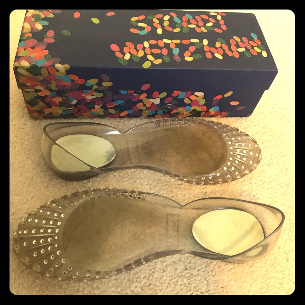 Stuart Weitzman jelly shoes- clear